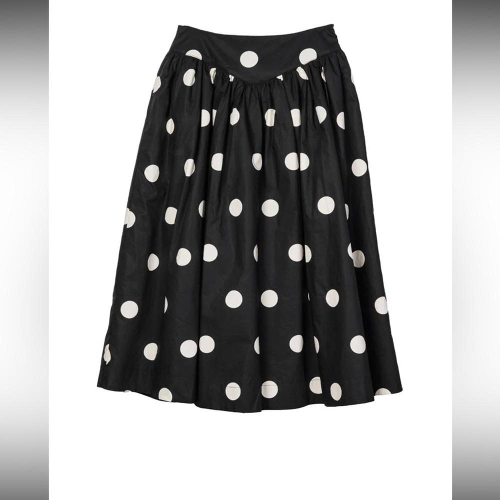 Ciao Lucia Zoe Skirt Polka Dot Midi- Black and White size 4 NWT - Picture 6 of 10
